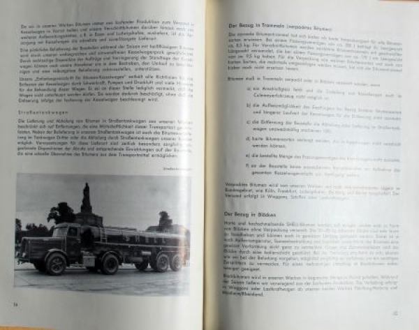 "Strassenbau mit Shellbitumen" Shell-Advertisingbooklet 1953 (9411)